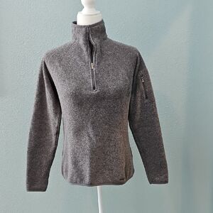 Eddie Bauer Women's Gray Quarter-Zip Pullover